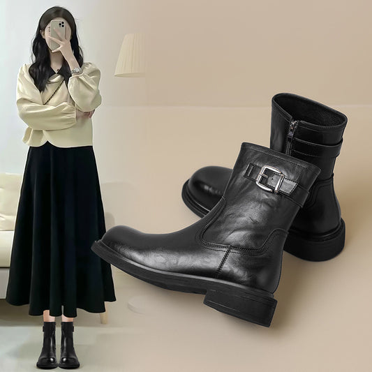 Women's Western Style Skinny Veet Martin Platform Ankle Women's Cotton Shoes