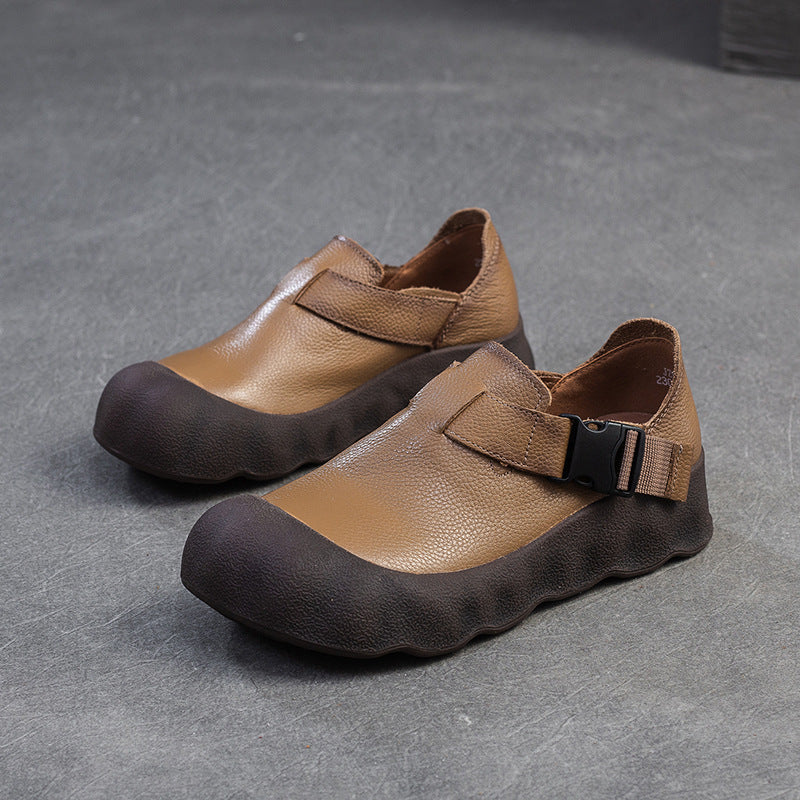 Shu Retro Soft Mother Buckle Comfortable Pumps Fashion Fashionable Women's Casual Shoes