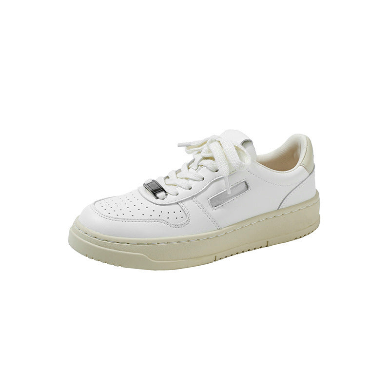 Women's White Minority Sports Leisure Genuine Retro Women's Board Shoes