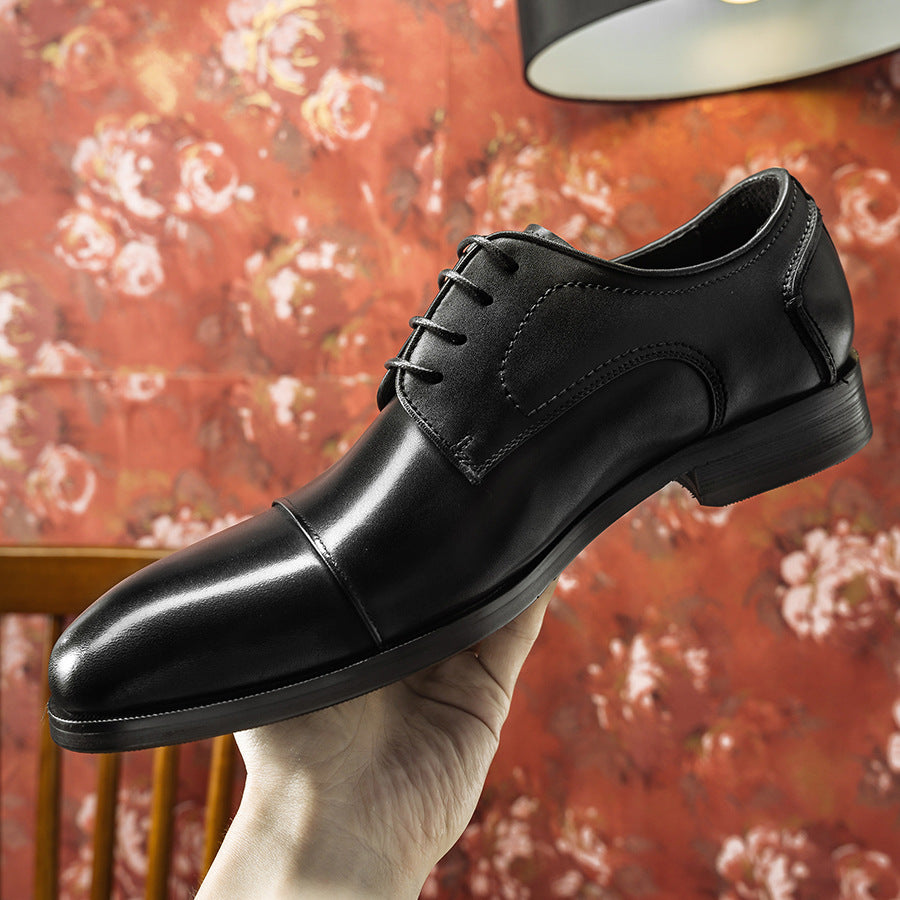 Graceful Men's British Brogue Carved Derby Men's Business Leather Shoes
