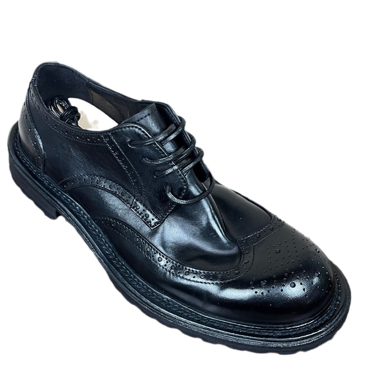 Men's Formal Wear Brogue Carved Good Year Cow Outsole Cowhide Inner Men's Business Leather Shoes