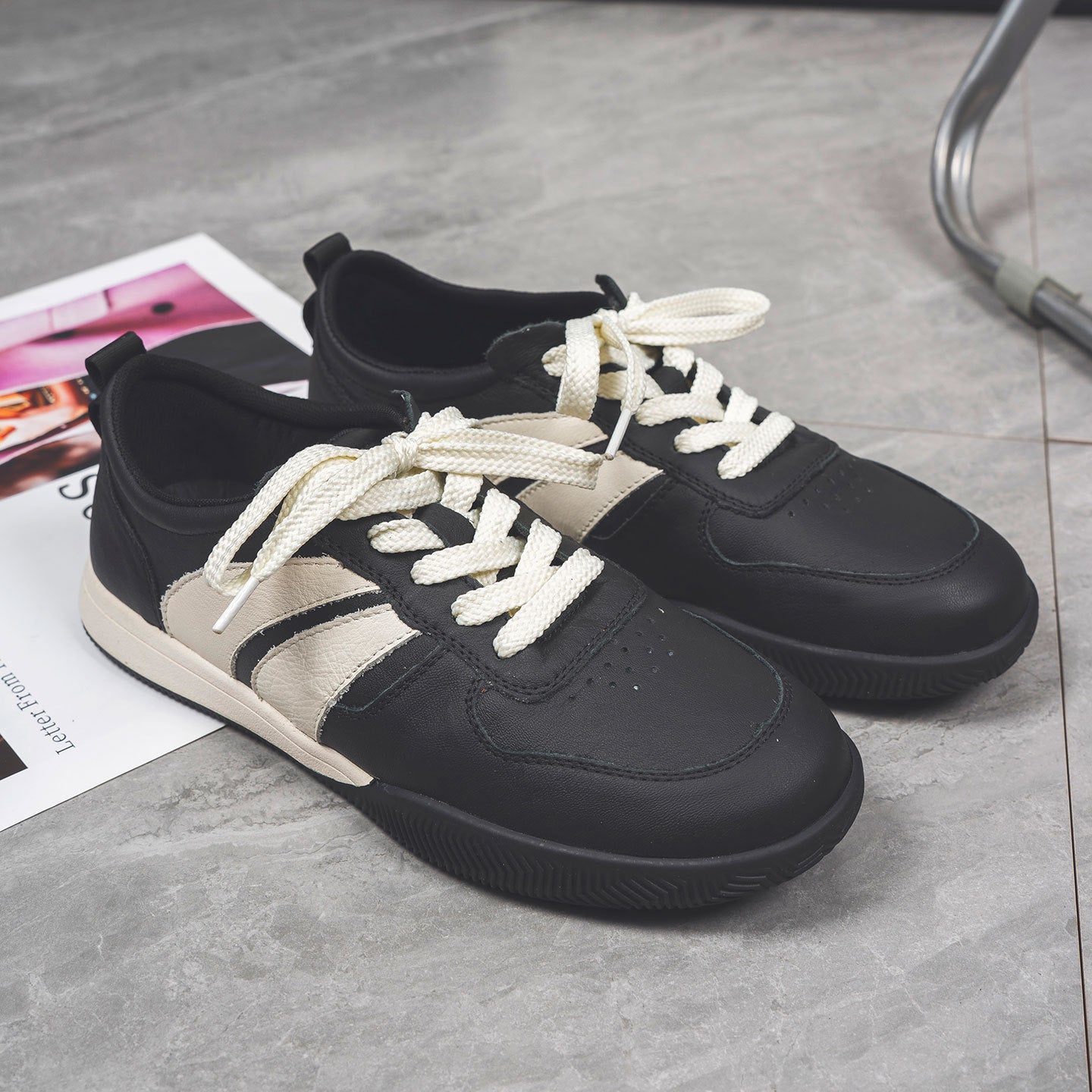 Men's Layer Cowhide Spring Pumps Genuine German Training Outdoor Men's Board Shoes