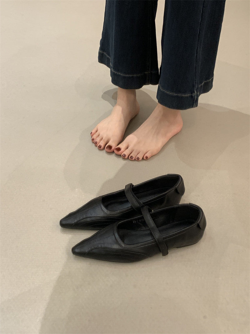 Women's Style Mary Jane Skirt Velcro Shallow Mouth Women's Fashion Shoes
