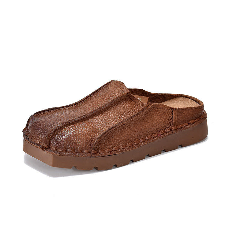 Outer Wear Closed Toe First Layer Flat Slippers