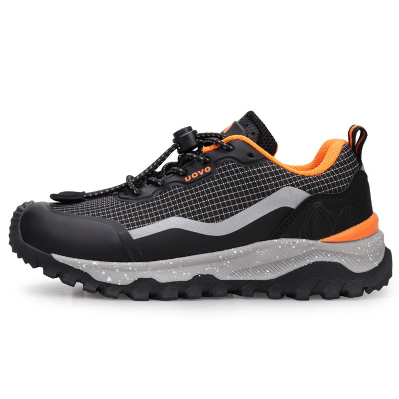 Children's Waterproof Breathable Soft Sole Convenient Elastic Buckle Children's Sports Shoes