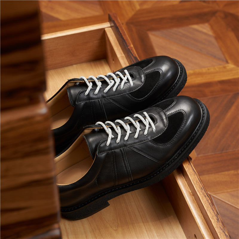 Men's Fashionable Comfortable British Style Gentleman Retro Handmade Genuine German Leather Shoes