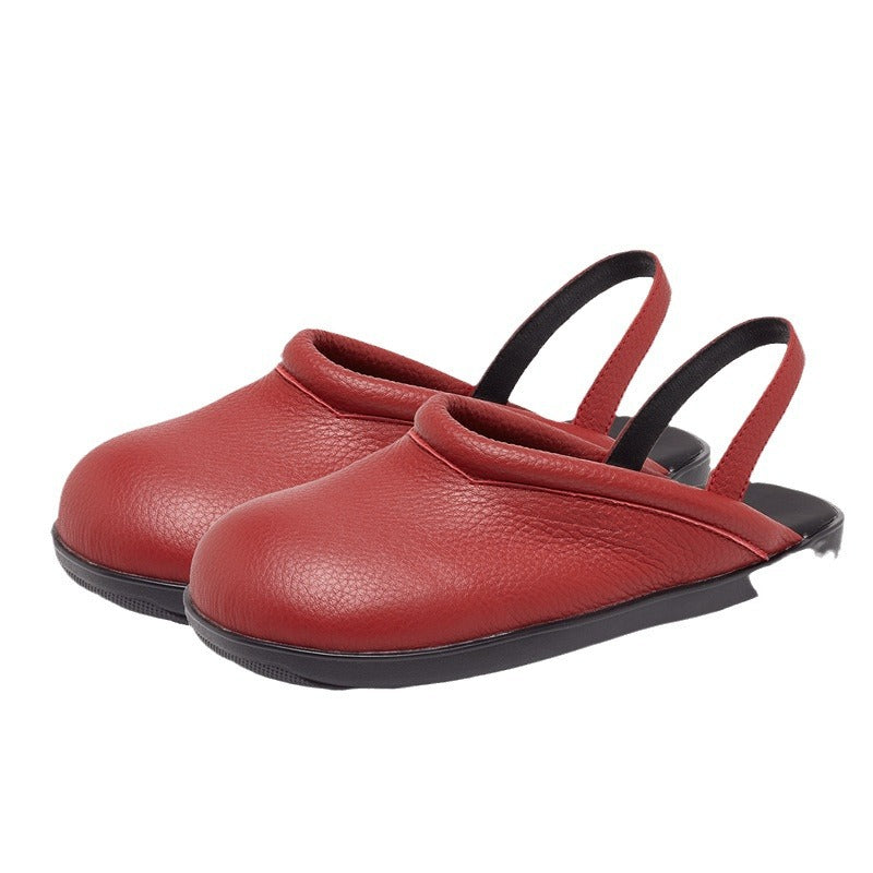 Women's First Layer Cowhide Summer Comfortable Closed Casual Shoes