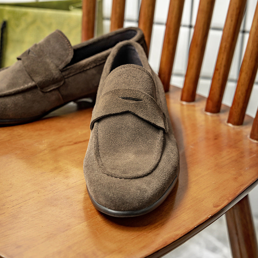 Men's Style Cow Split Business Slip-on Slip Loafers/doug Shoes