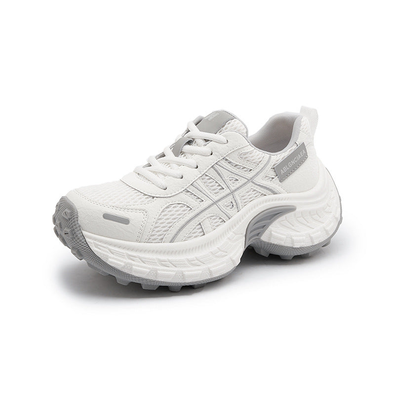 Women's Grinding Bottom Mesh Tire Lace Up Women's Sports Shoes