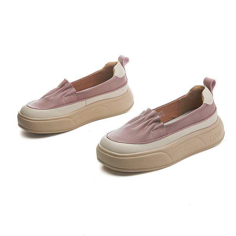 Small Size Plus Foam Bottom Authentic Spring Platform Retro Loafers