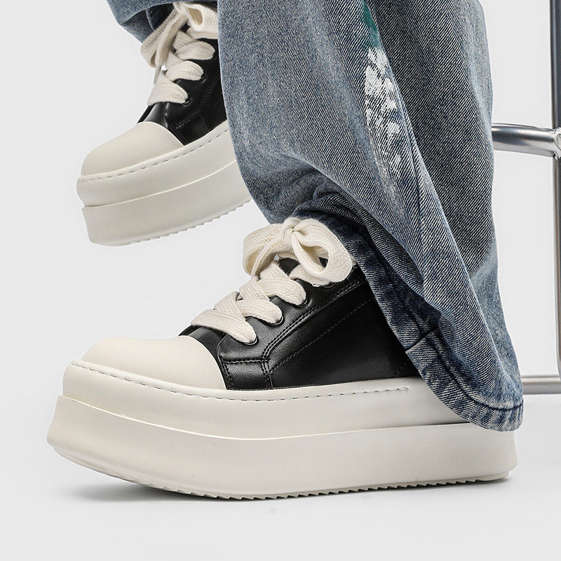 Men's Trendy Pang Ding Round Toe Platform Men's Board Shoes