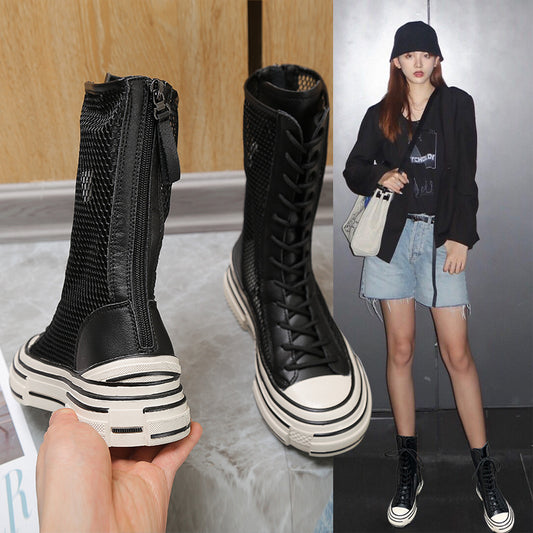 Women's Genuine Mesh Summer Thin Martin Fashion Boots