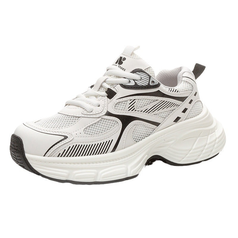 Women's Lightweight Platform Mesh Elevator Breathable Clunky Sneakers