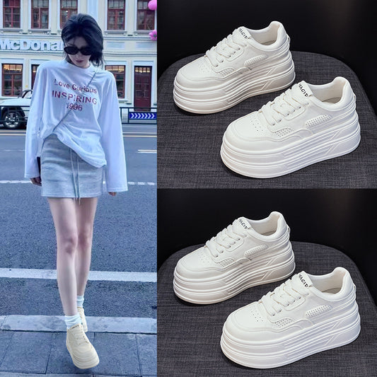 Female Tennis Spring Versatile Mesh Breathable Platform Sports Women's Casual Shoes