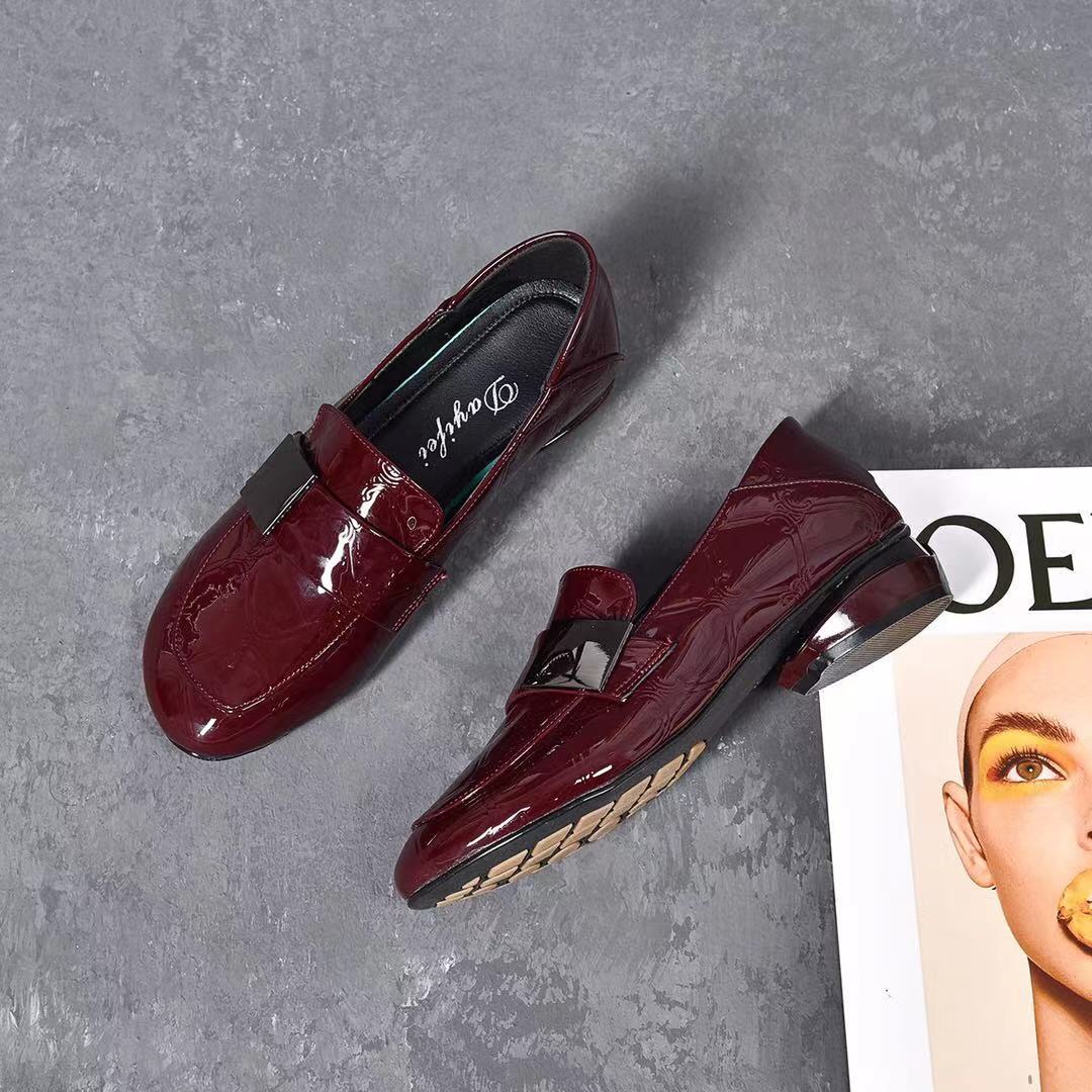 Women's Pumps Spring Chunky Genuine Soft Deep Mouth Round Women's Casual Shoes