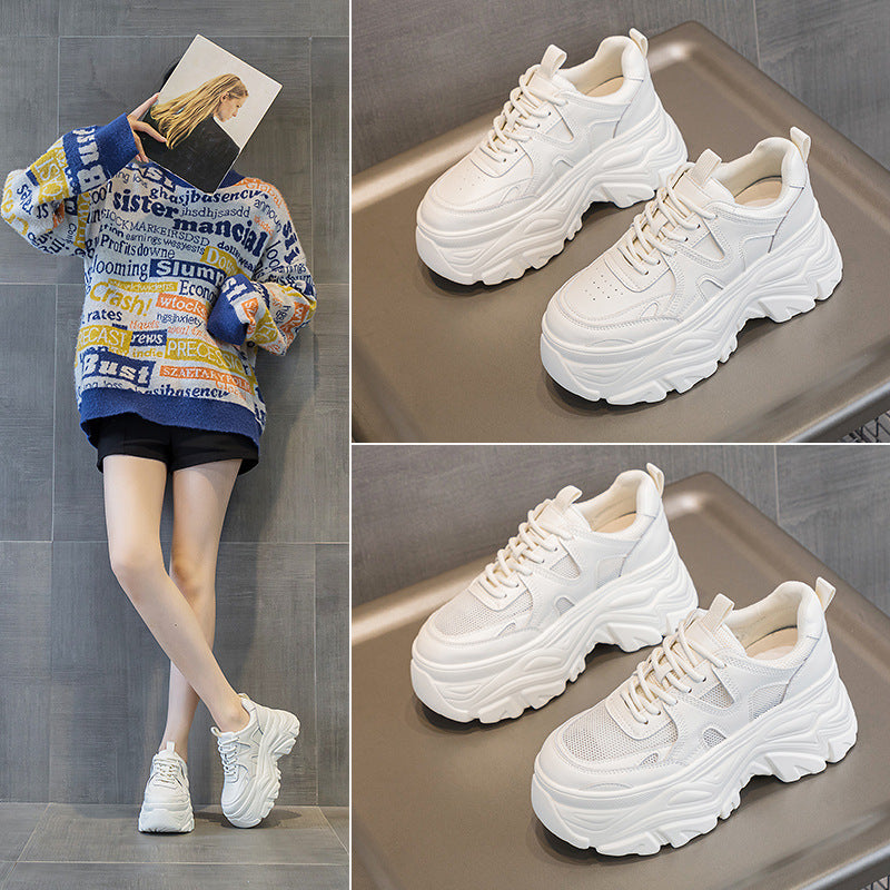 Women's Spring Dad Breathable Sports Platform Height Women's Casual Shoes