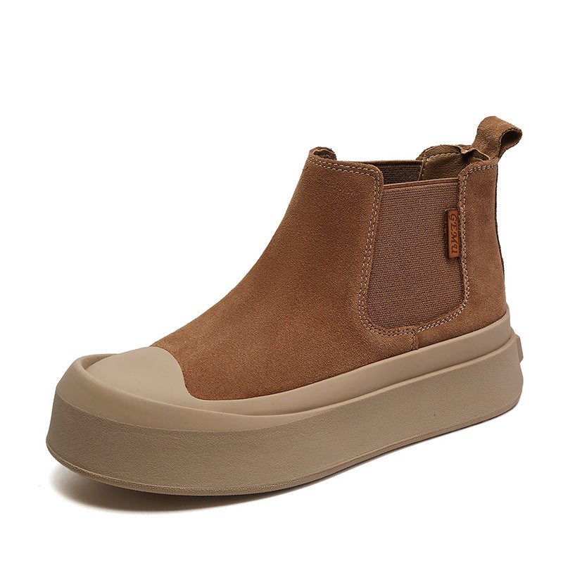Retro Short Platform Chelsea British Style Boots