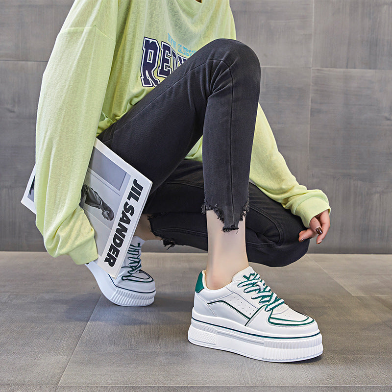 Women's Heightened Easy Wear Sports Style Board Casual Shoes