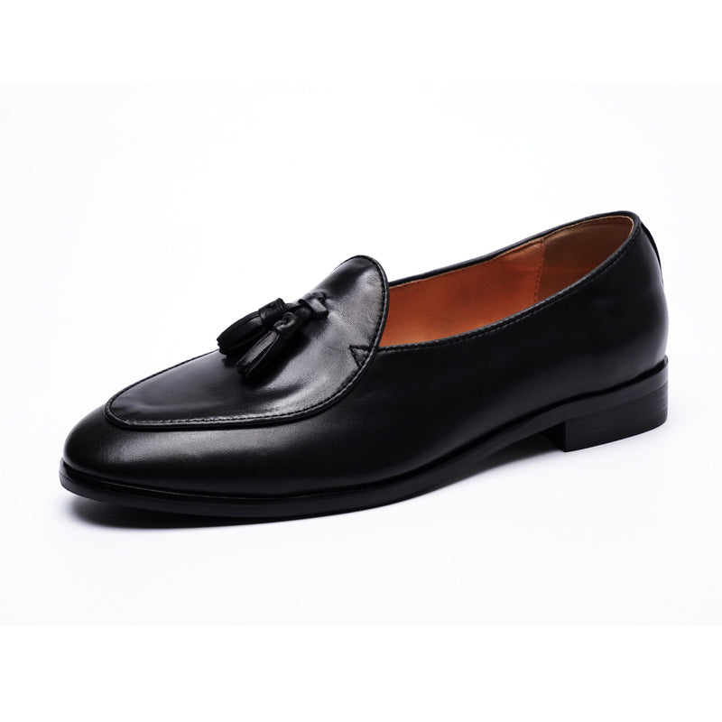 Men's Style Tassel Business Formal Wear Slip-on Penny First Layer Cowhide Men's Shoes