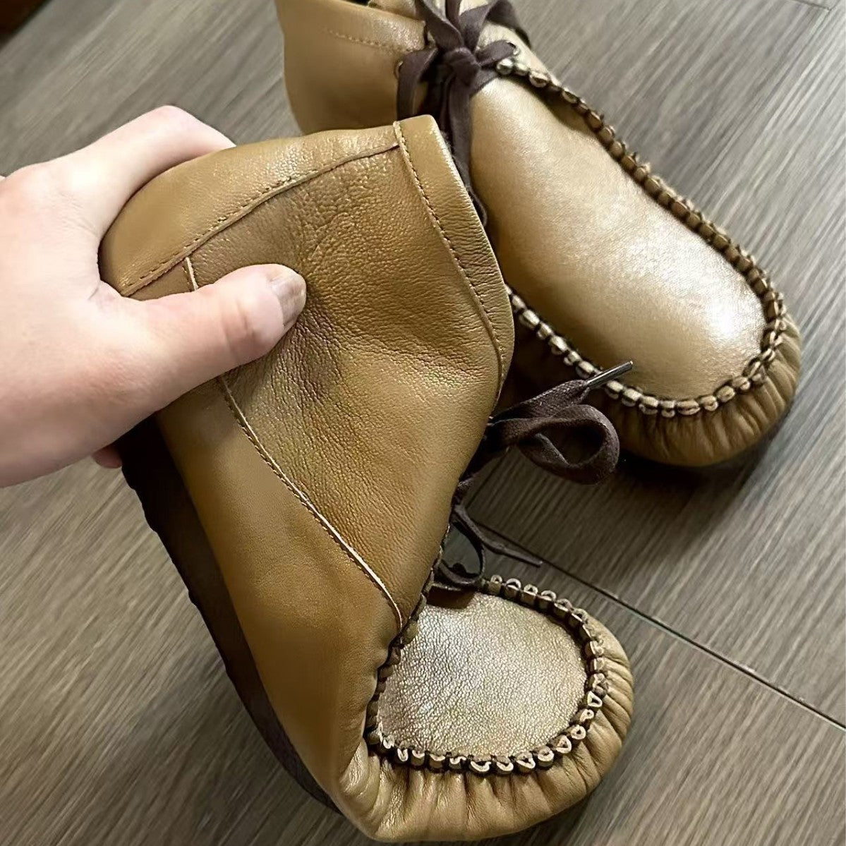 Women's Cost-effective Sheepskin Kangaroo Fleece-lined Warm Booties Boots