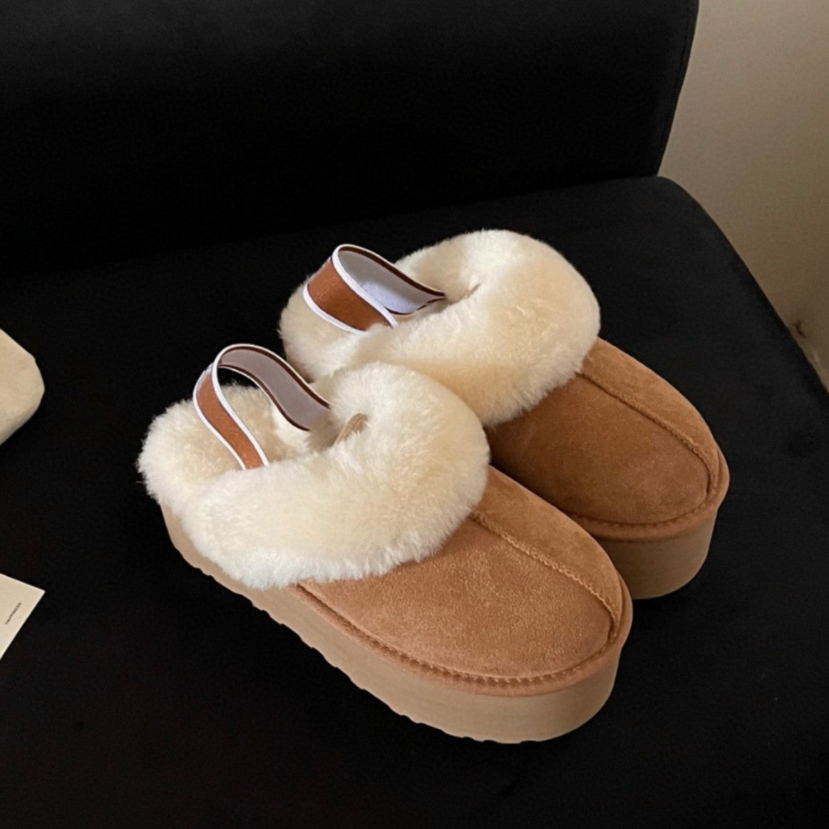 Bottom Height Increasing Ribbon Thick Star Thick-soles Slippers
