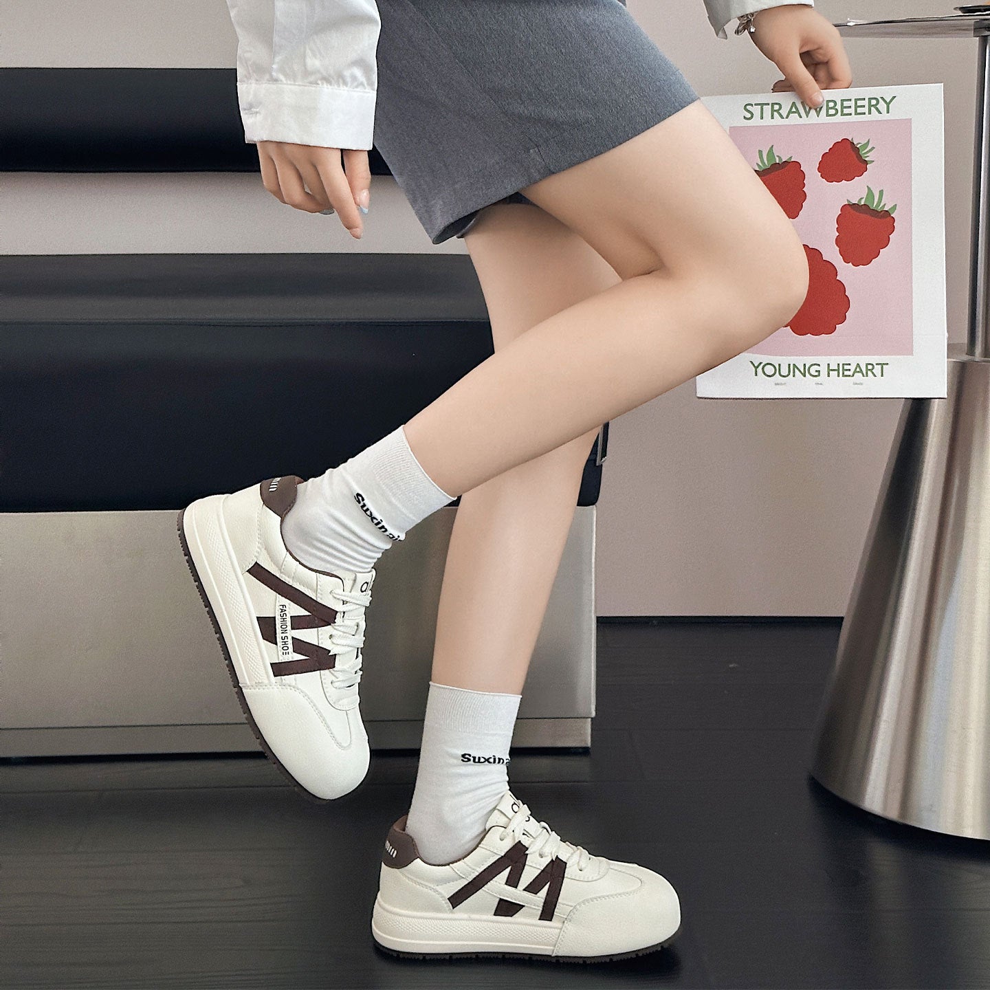 Women's Platform Genuine Fashionable White Autumn Lightweight Women's Casual Shoes