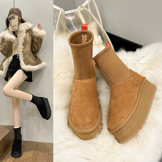 Women's For Short Tube Veet Thickened Foam Snow Boots