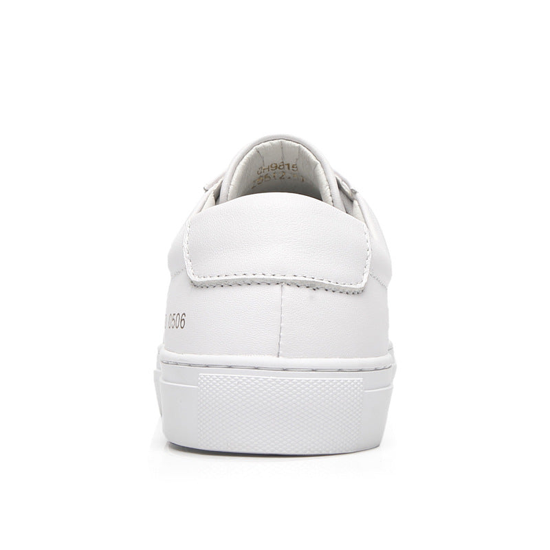 Men's Daily White Cowhide Korean Style Simple Fashion Sneakers
