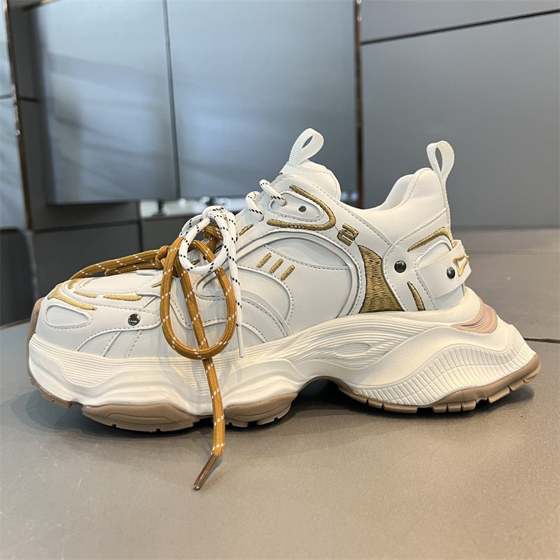 Men's Platform White Surface Increased Fashionable Casual Shoes