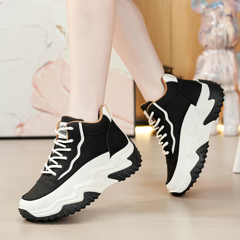 Korean Style Clunky Female Leisure Street Casual Shoes