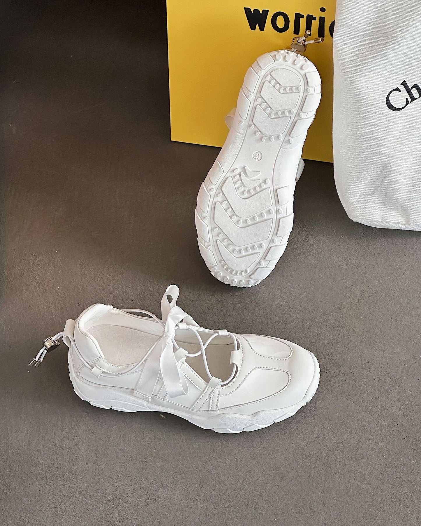 Women's Minority Fashion Ballet Platform Bow Flat Sneakers