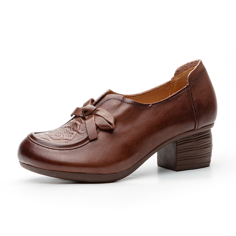 Women's Genuine Thin Thick Soft Bottom Top Layer Casual Shoes