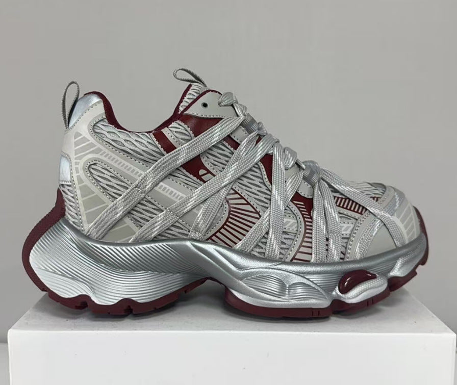 Women's Height Increasing Insole Dad Fashionable Film Bottom Four Women's Sports Shoes