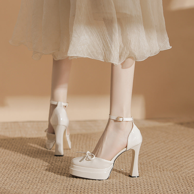 Jane High Wedding Waterproof Platform Sexy Super Barbie Small Half Heels