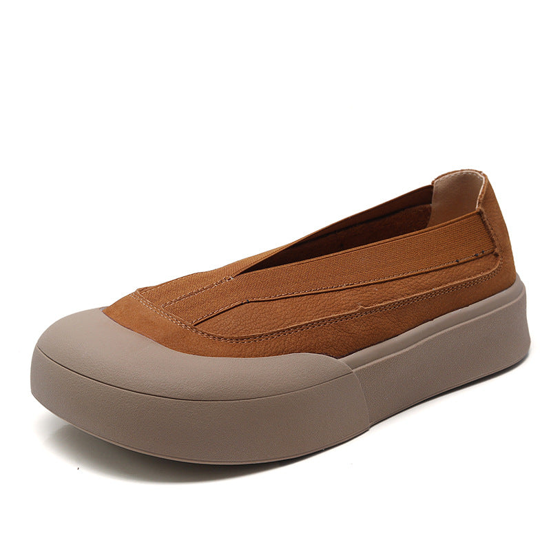 Women's Layer Cowhide Vintage Low-cut Comfortable Soft Bottom Women's Casual Shoes