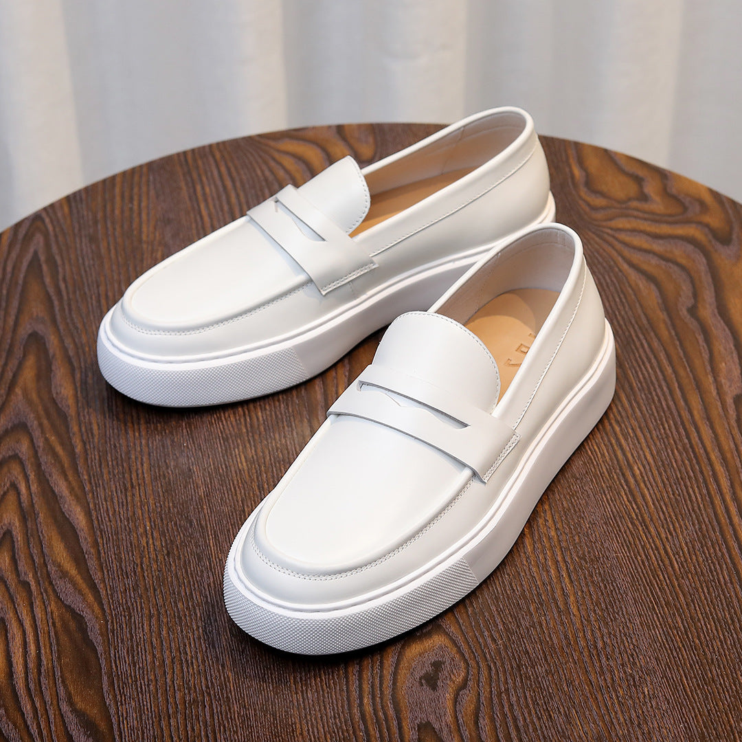 Men's One Pedal Slip On British Style Thick Men's Board Shoes