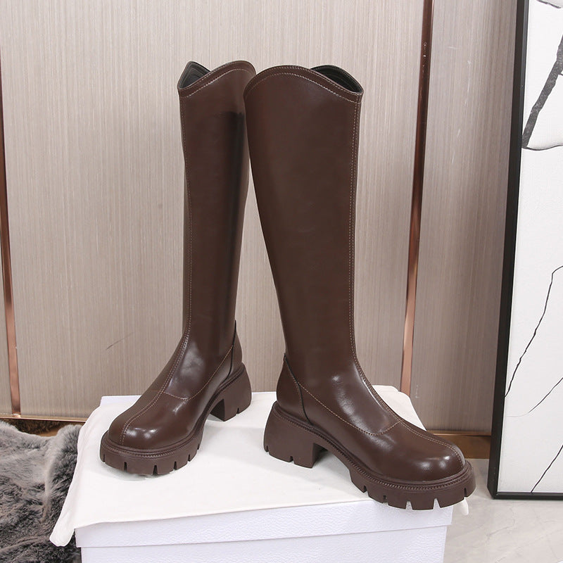 Women's Plus Size Big Tube Circumference Thick Bottom Boots