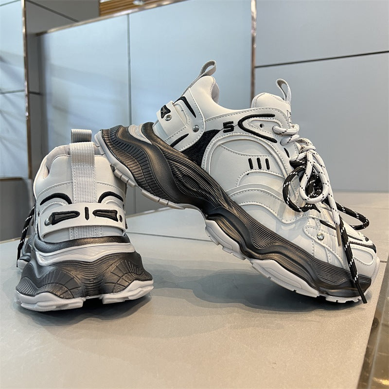 Men's Platform White Surface Increased Fashionable Casual Shoes