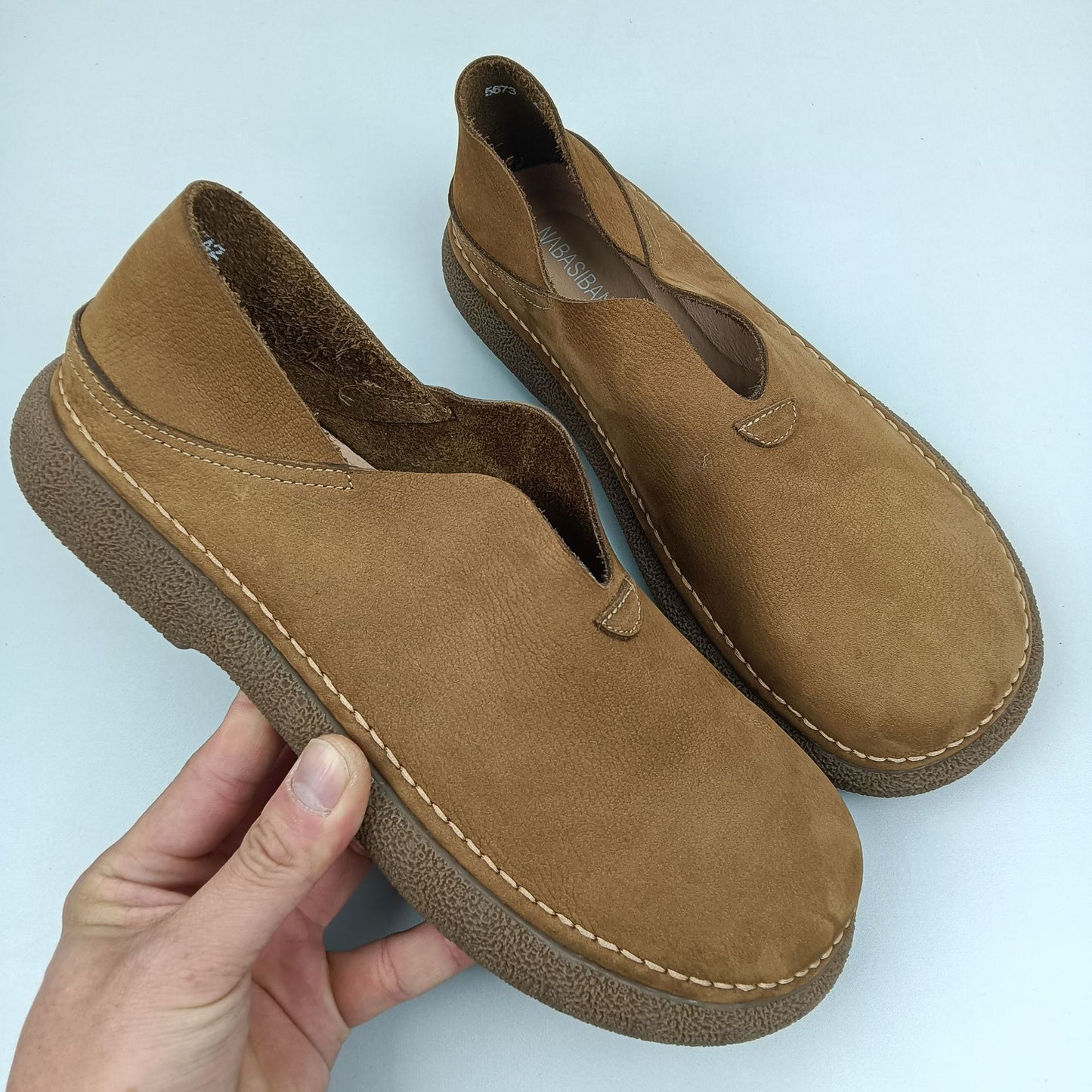 Waterproof Suede Business Dress Cowhide Rubber Sole Men's Casual Leather Shoes