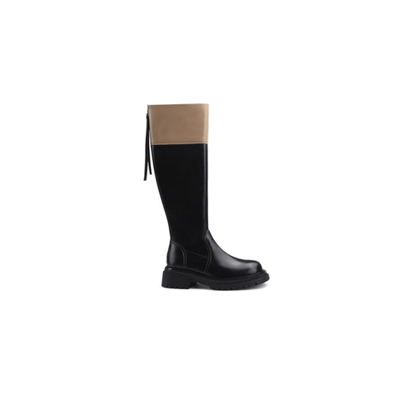 Fashion Round Head Thick Bottom Long Boots