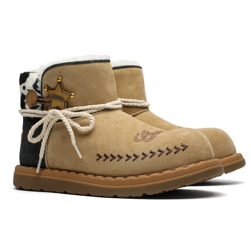 Women's & Men's Hu Di Denim Lovers Wild Warm Boots