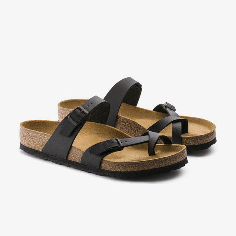Women's & Men's Cork Sole Summer Outdoor Fashion Toe Slippers