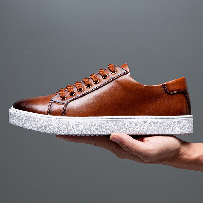 Attractive Men's Oversized Stylish Polished White Sneakers