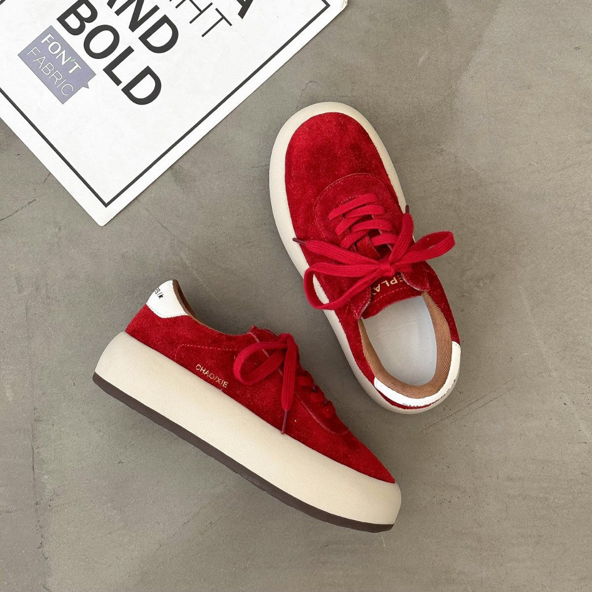 Women's Korean Lightweight Niche Comfortable Platform Flat Sneakers