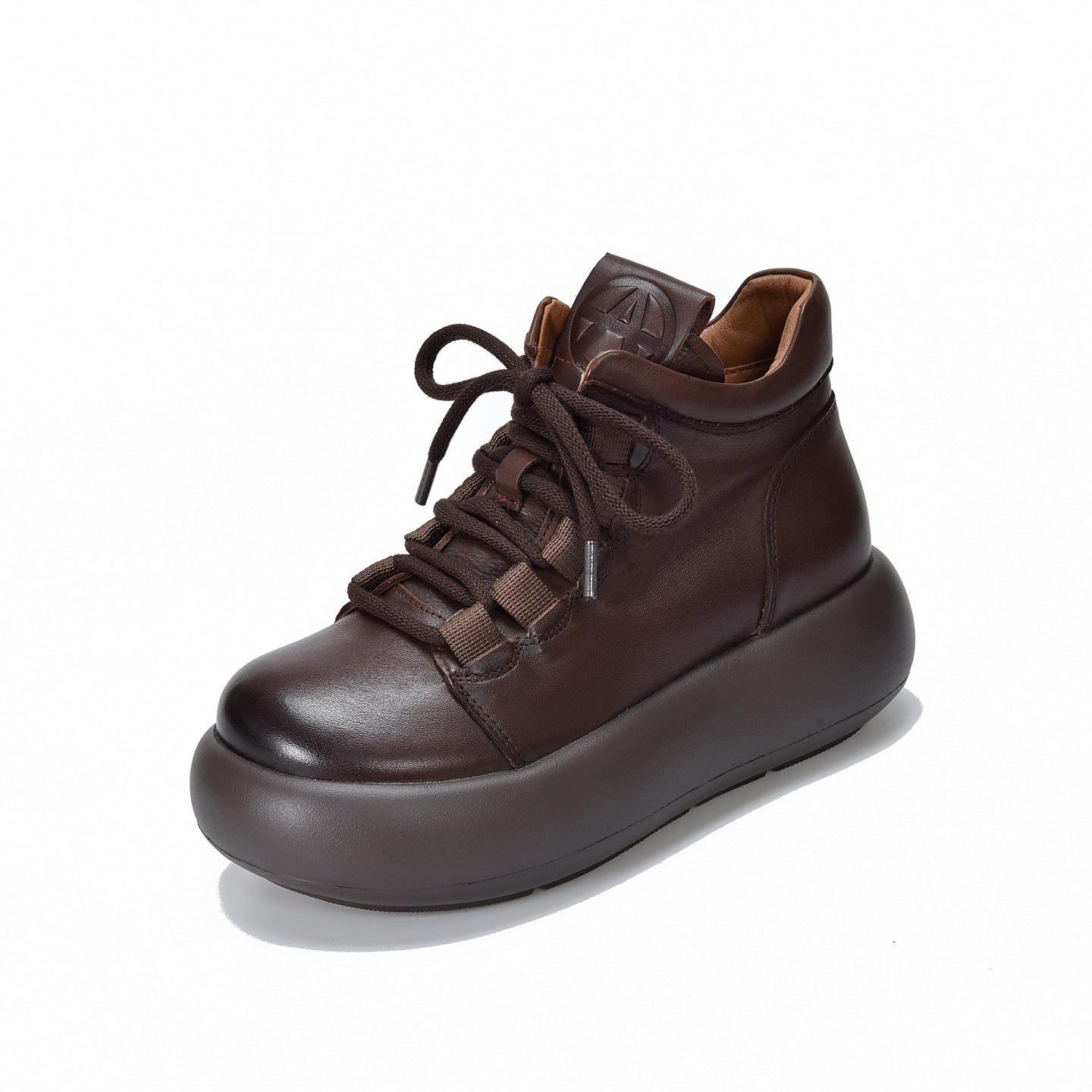 Women's Lightweight Platform Booties Retro Short Martin Boots