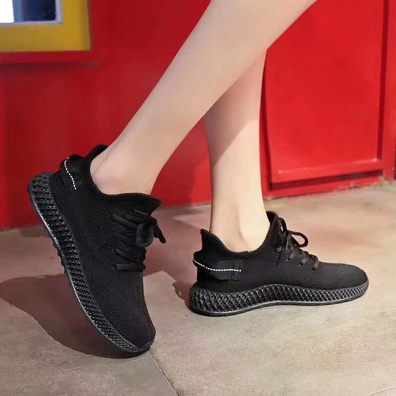 Women's Autumn Breathable Korean Versatile Flying Woven Sneakers