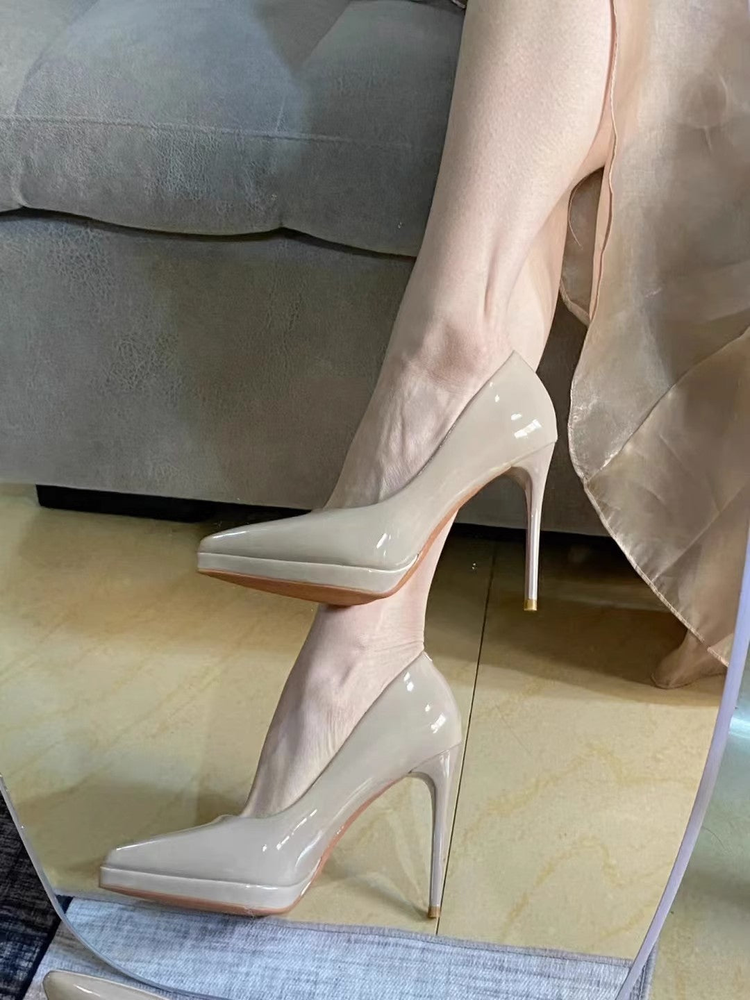 Women's High Patent Pointed Toe Sexy Stiletto Women's Shoes