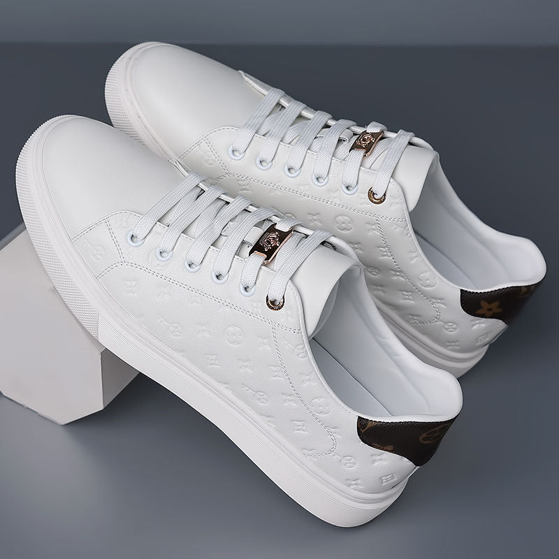 Men's Soft White Breathable Korean Style Trendy Men's Board Shoes