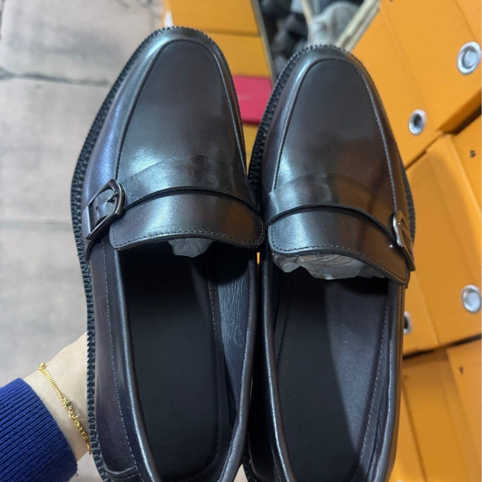Men's First Layer Cowhide Formal Wear Low Slip-on Outsole Men's Business Leather Shoes
