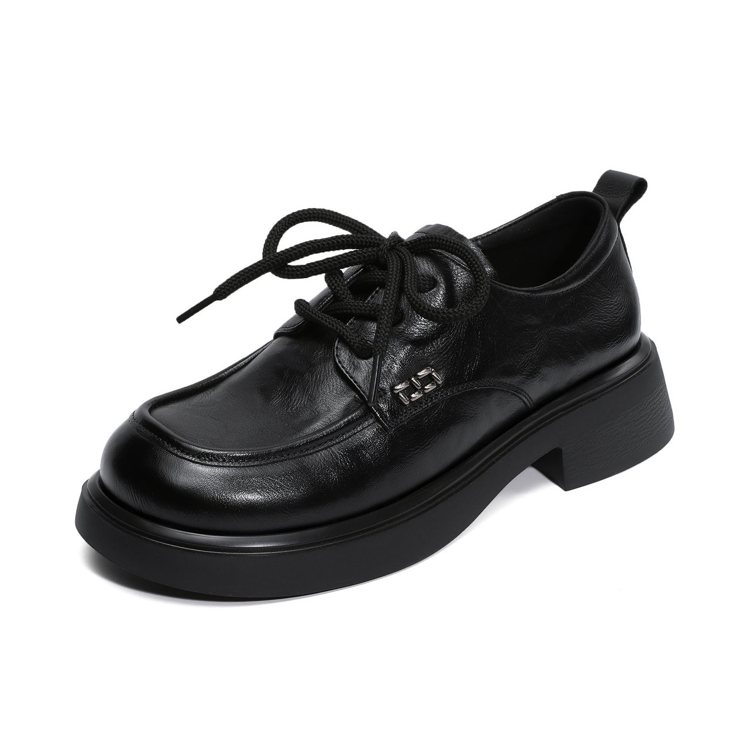Women's Layer Cowhide Round Toe Autumn Light Women's Casual Shoes
